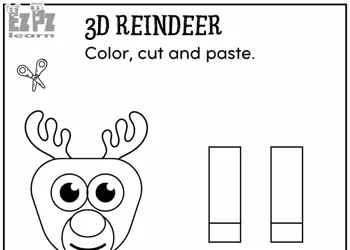 Printable Reindeer Christmas Craft - Festive DIY Decoration for the Holidays